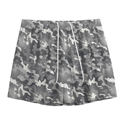 Camouflage Dazzle Pattern Print Mesh Shorts