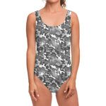 Camouflage Dazzle Pattern Print One Piece Swimsuit