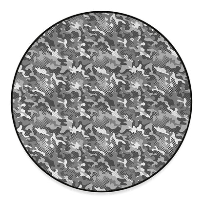 Camouflage Dazzle Pattern Print Round Floor Mat