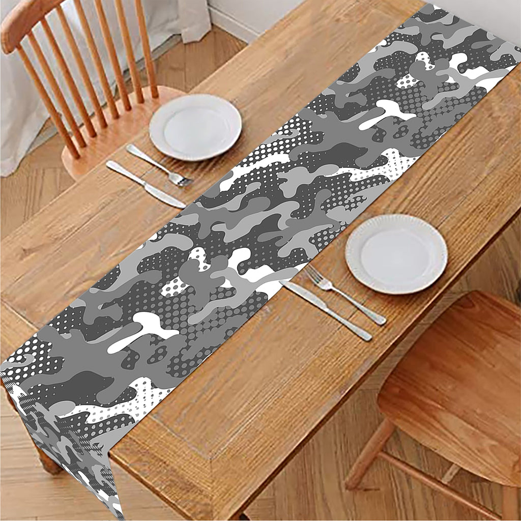 Camouflage Dazzle Pattern Print Table Runner