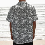 Camouflage Dazzle Pattern Print Textured Short Sleeve Shirt