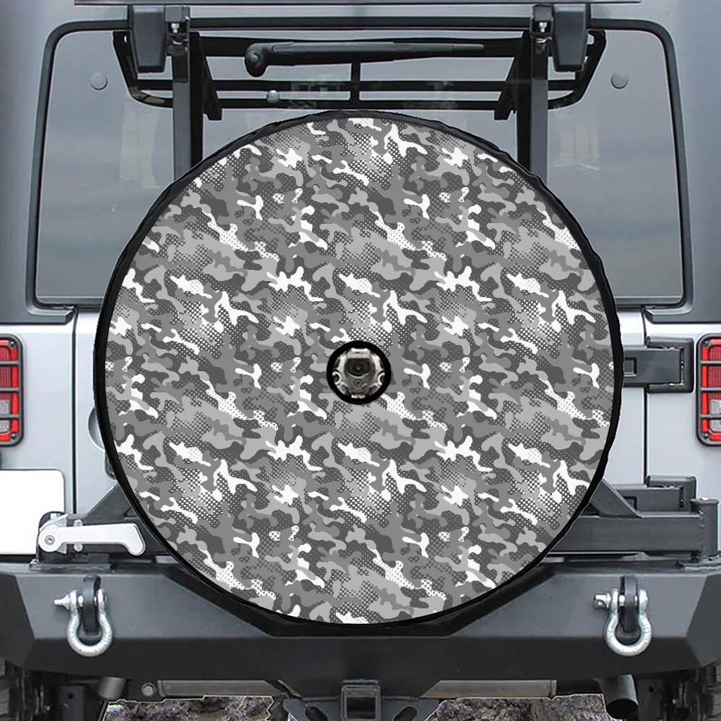 Camouflage Dazzle Pattern Print Tire Cover With Camera Hole