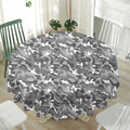 Camouflage Dazzle Pattern Print Waterproof Round Tablecloth
