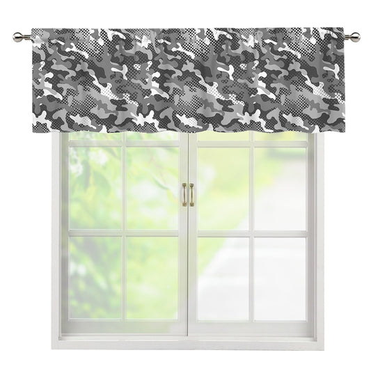 Camouflage Dazzle Pattern Print Window Valance