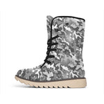 Camouflage Dazzle Pattern Print Winter Boots