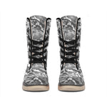 Camouflage Dazzle Pattern Print Winter Boots