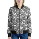 Camouflage Dazzle Pattern Print Women's Bomber Jacket
