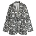Camouflage Dazzle Pattern Print Women's Cotton Blazer