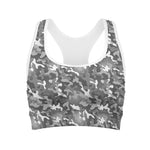 Camouflage Dazzle Pattern Print Women's Sports Bra