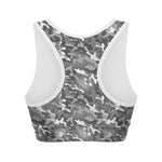 Camouflage Dazzle Pattern Print Women's Sports Bra