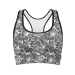 Camouflage Dazzle Pattern Print Women's Sports Bra