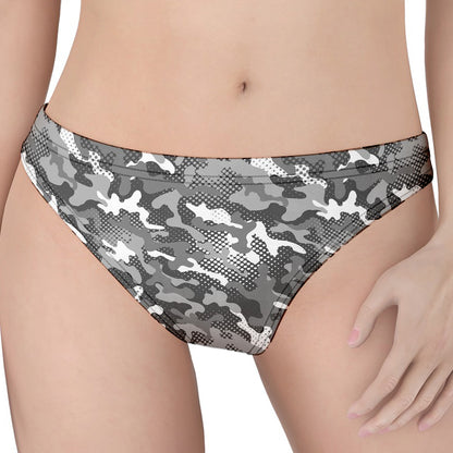 Camouflage Dazzle Pattern Print Women's Thong