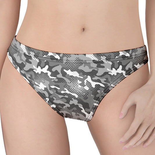 Camouflage Dazzle Pattern Print Women's Thong