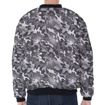 Camouflage Dazzle Pattern Print Zip Sleeve Bomber Jacket