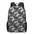Camouflage Dazzle Wings Pattern Print 17 Inch Backpack