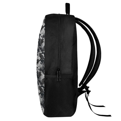 Camouflage Dazzle Wings Pattern Print 17 Inch Backpack