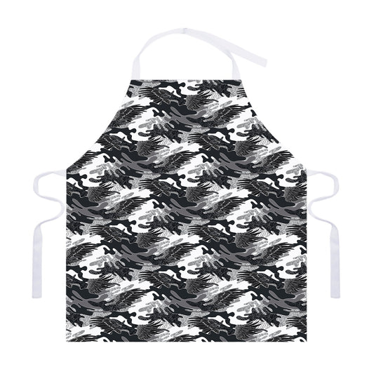 Camouflage Dazzle Wings Pattern Print Adjustable Apron