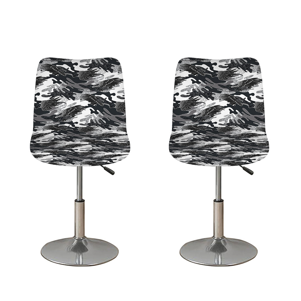 Camouflage Dazzle Wings Pattern Print Bar Stool Covers