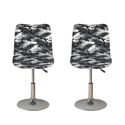 Camouflage Dazzle Wings Pattern Print Bar Stool Covers