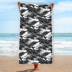 Camouflage Dazzle Wings Pattern Print Beach Towel