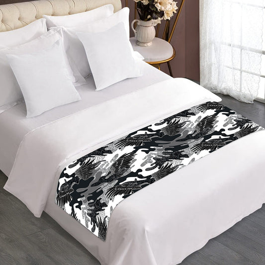 Camouflage Dazzle Wings Pattern Print Bed Runner