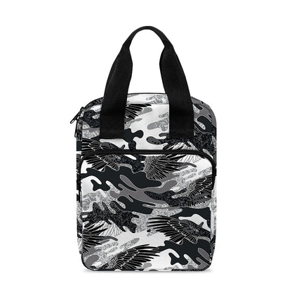 Camouflage Dazzle Wings Pattern Print Bible Tote Bag