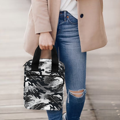 Camouflage Dazzle Wings Pattern Print Bible Tote Bag