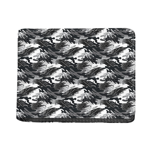 Camouflage Dazzle Wings Pattern Print Bifold Wallet