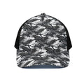 Camouflage Dazzle Wings Pattern Print Black Mesh Trucker Hat