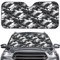 Camouflage Dazzle Wings Pattern Print Car Windshield Sun Shade