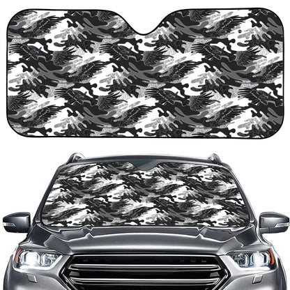 Camouflage Dazzle Wings Pattern Print Car Windshield Sun Shade