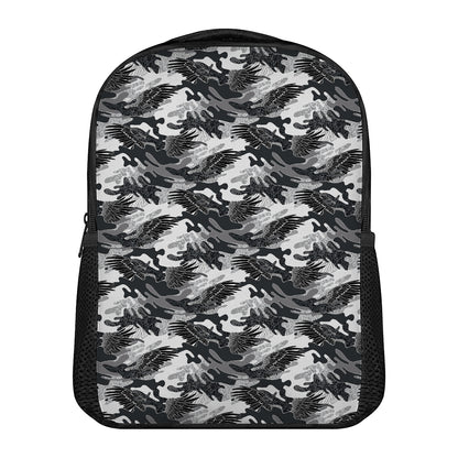 Camouflage Dazzle Wings Pattern Print Casual Backpack