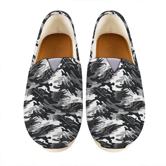Camouflage Dazzle Wings Pattern Print Casual Shoes