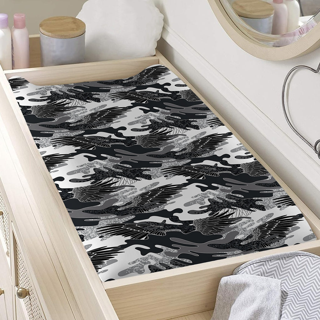 Camouflage Dazzle Wings Pattern Print Changing Pad Cover