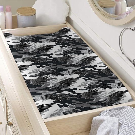 Camouflage Dazzle Wings Pattern Print Changing Pad Cover