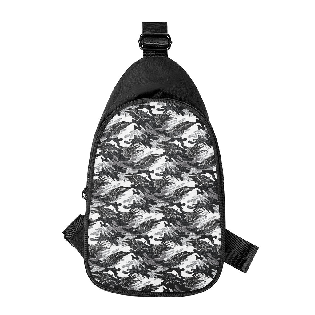 Camouflage Dazzle Wings Pattern Print Chest Bag