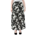 Camouflage Dazzle Wings Pattern Print Chiffon Maxi Skirt