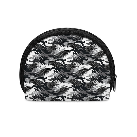 Camouflage Dazzle Wings Pattern Print Coin Purse