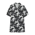 Camouflage Dazzle Wings Pattern Print Cotton Hawaiian Shirt