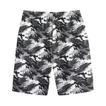 Camouflage Dazzle Wings Pattern Print Cotton Shorts