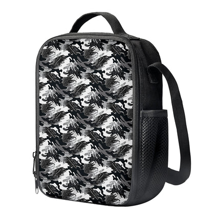 Camouflage Dazzle Wings Pattern Print Crossbody Lunch Bag