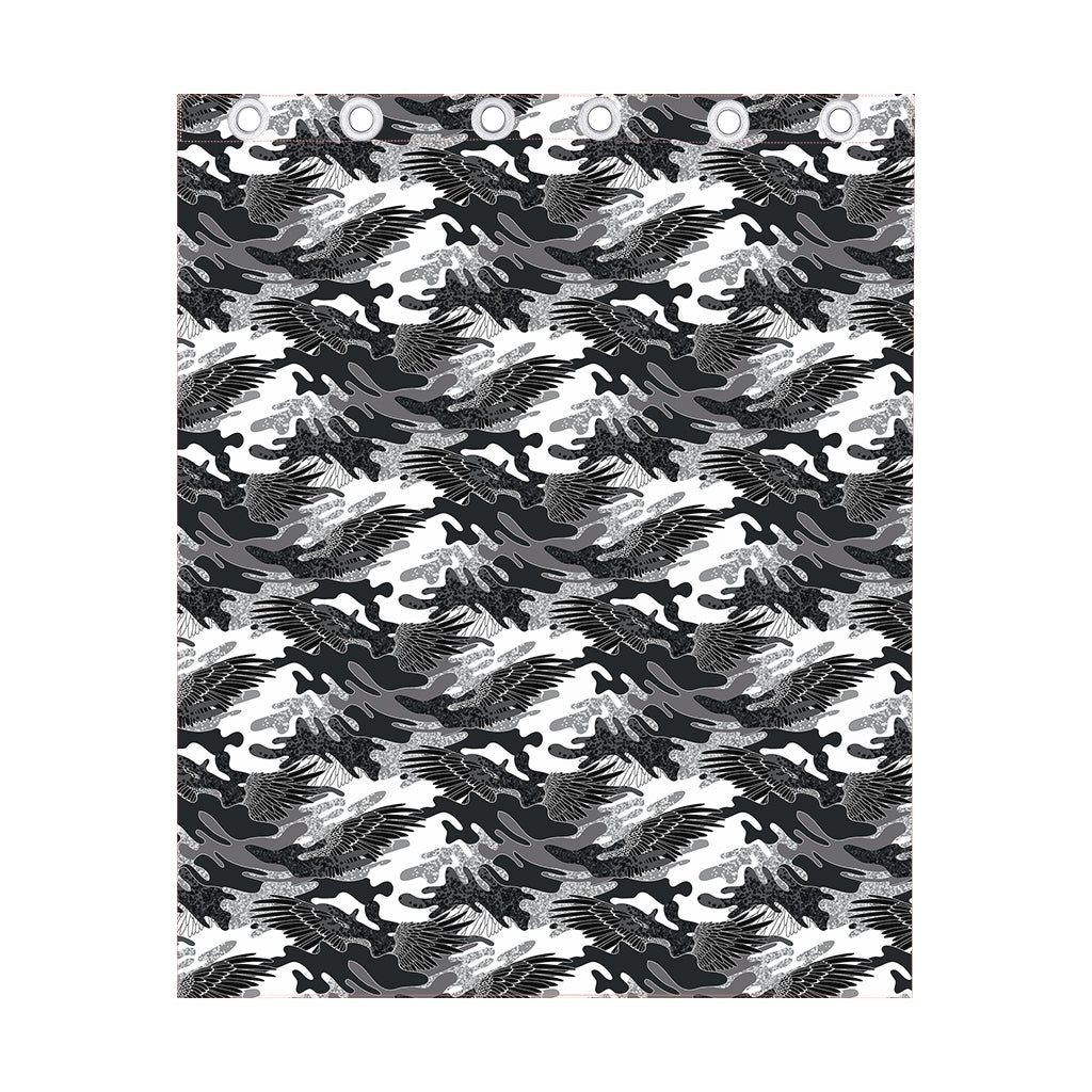 Camouflage Dazzle Wings Pattern Print Curtain