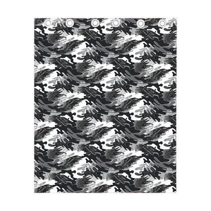Camouflage Dazzle Wings Pattern Print Curtain