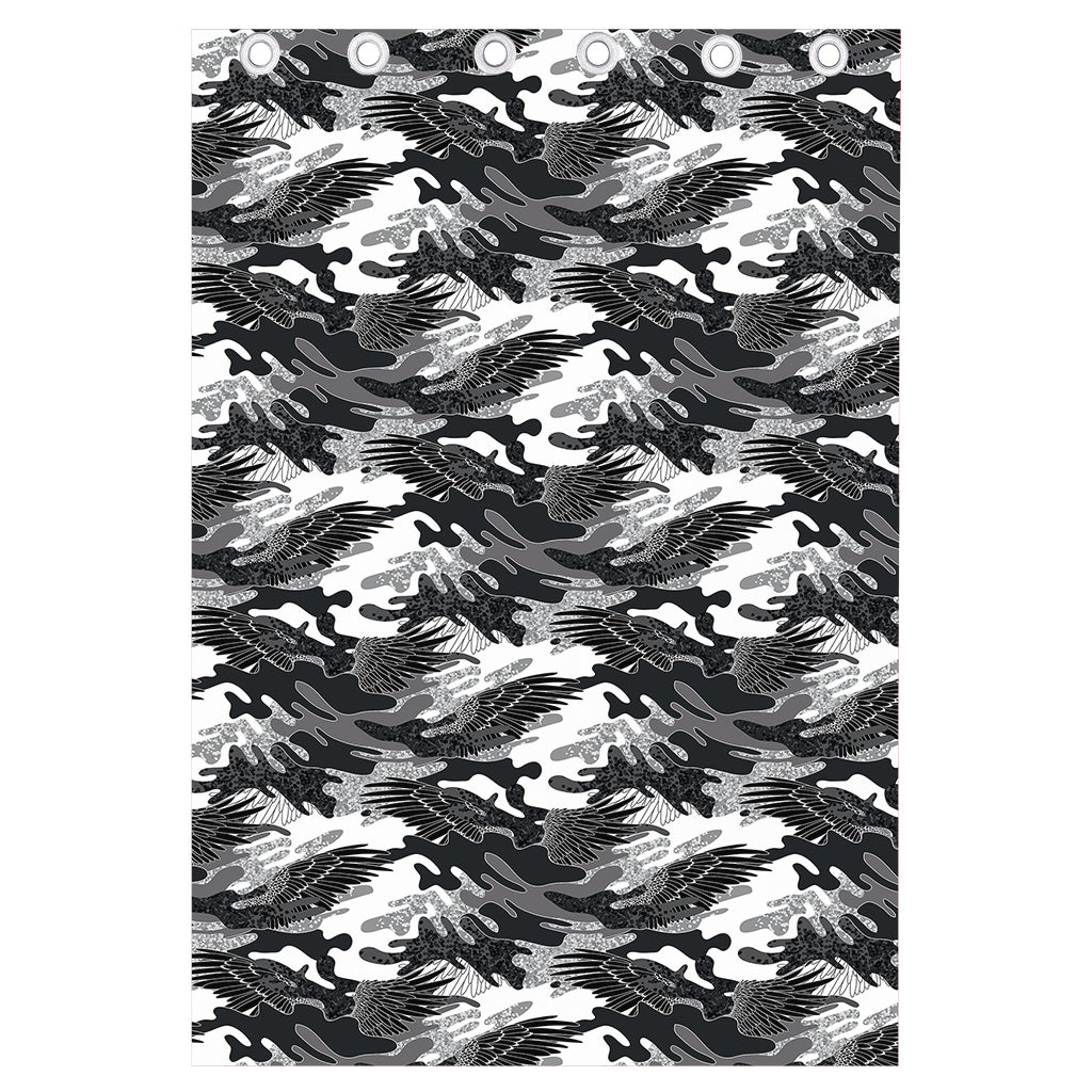 Camouflage Dazzle Wings Pattern Print Curtain