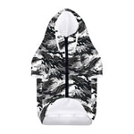 Camouflage Dazzle Wings Pattern Print Dog Zip Up Hoodie