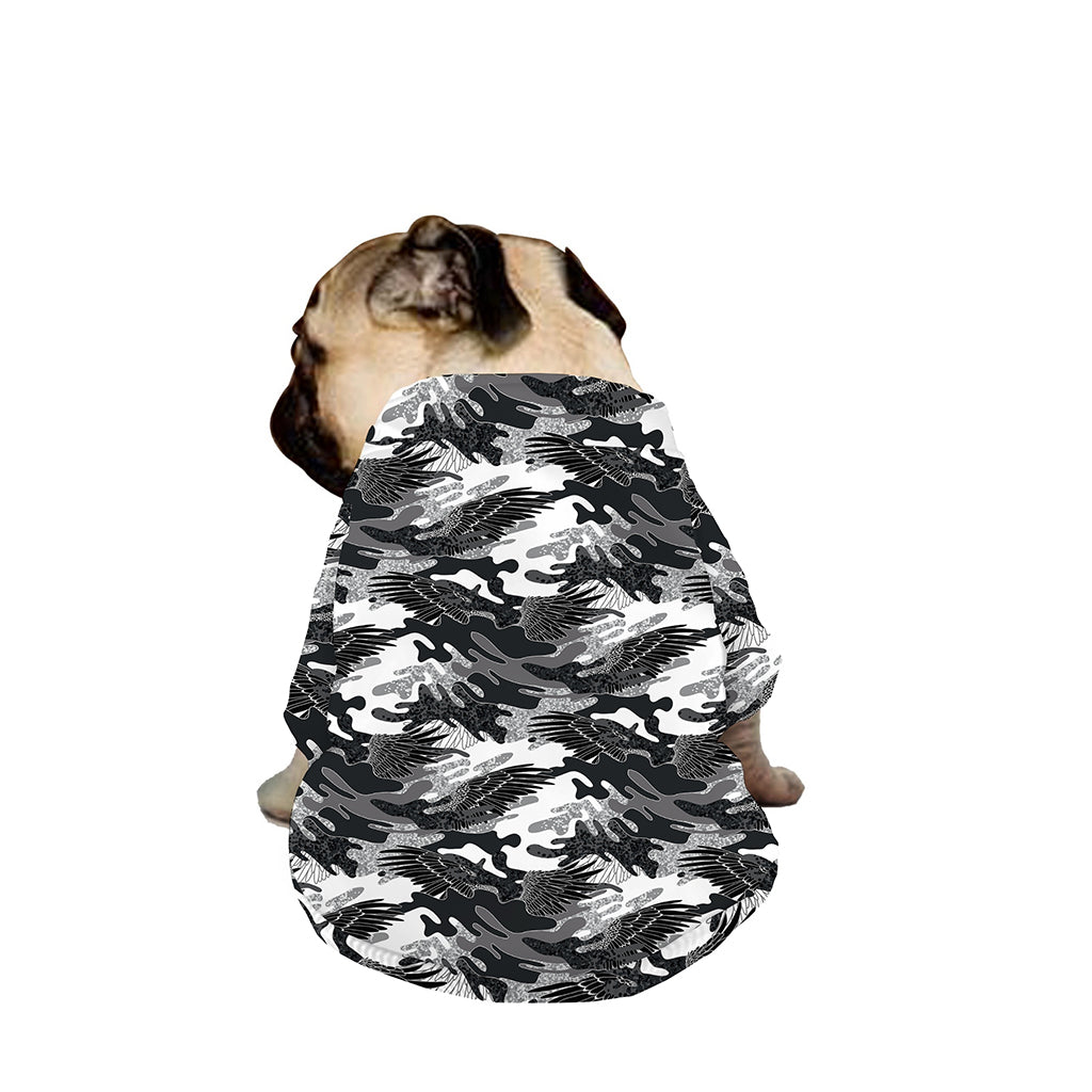 Camouflage Dazzle Wings Pattern Print Dog Zip Up Jacket