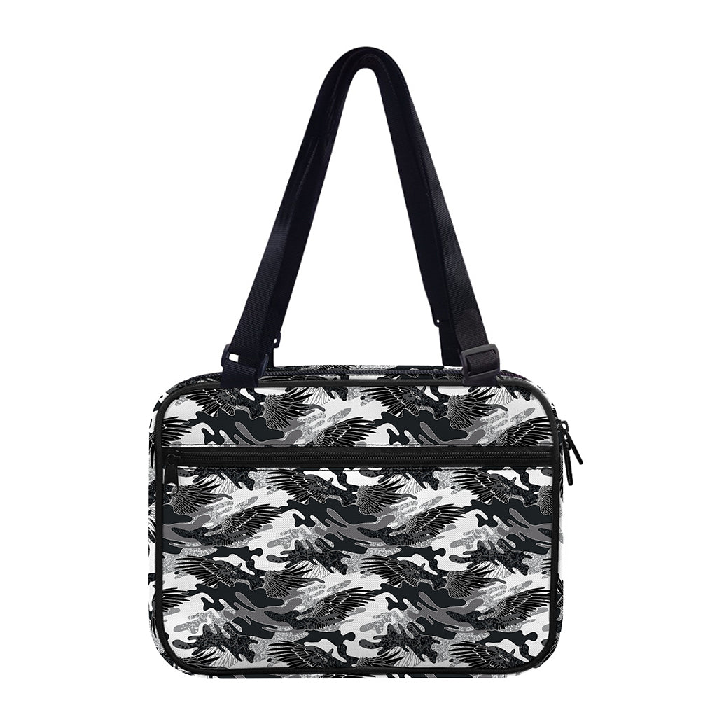 Camouflage Dazzle Wings Pattern Print Double Strap Bible Bag