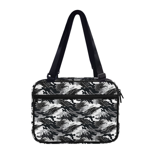 Camouflage Dazzle Wings Pattern Print Double Strap Bible Bag