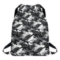 Camouflage Dazzle Wings Pattern Print Drawstring Backpack