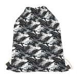 Camouflage Dazzle Wings Pattern Print Drawstring Bag